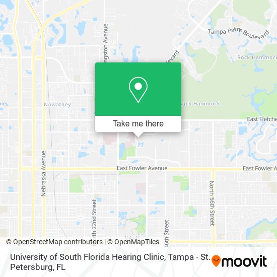 University of South Florida Hearing Clinic map