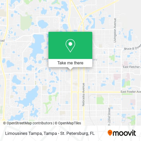 Limousines Tampa map