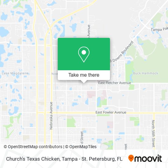 Mapa de Church's Texas Chicken