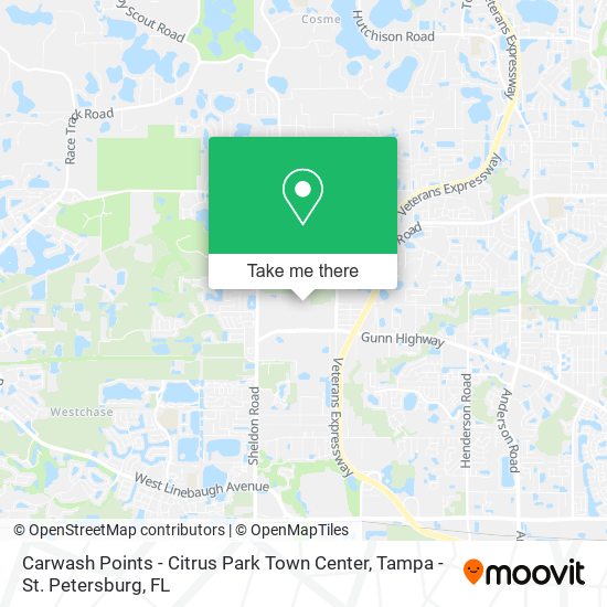 Mapa de Carwash Points - Citrus Park Town Center