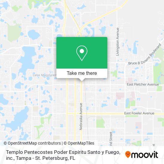 Mapa de Templo Pentecostes Poder Espíritu Santo y Fuego, inc.