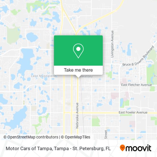 Mapa de Motor Cars of Tampa