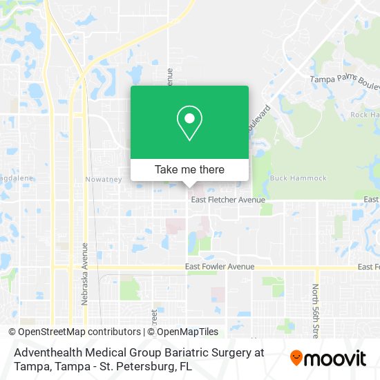 Adventhealth Medical Group Bariatric Surgery at Tampa map