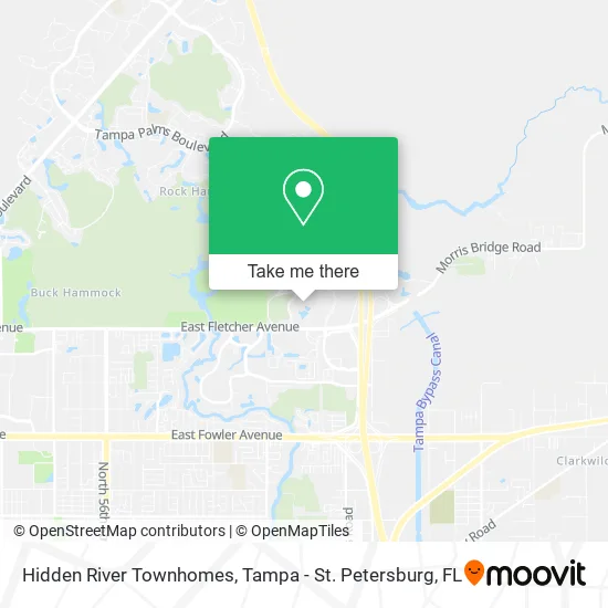 Mapa de Hidden River Townhomes