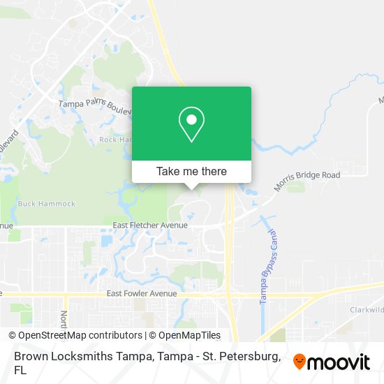 Brown Locksmiths Tampa map