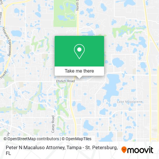 Peter N Macaluso Attorney map