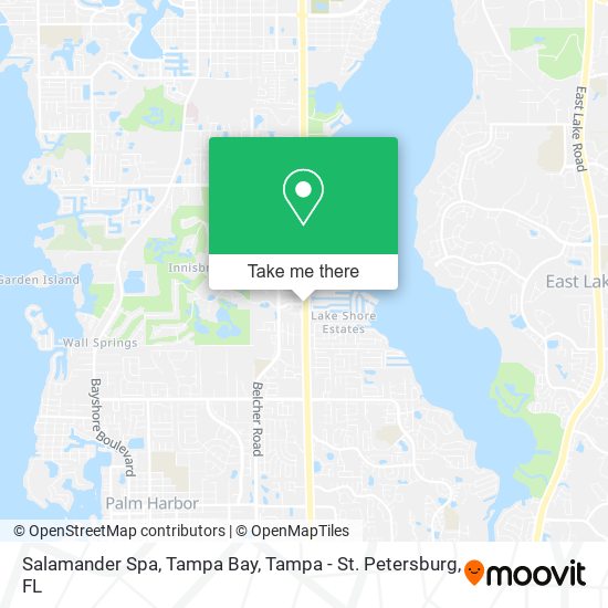 Mapa de Salamander Spa, Tampa Bay