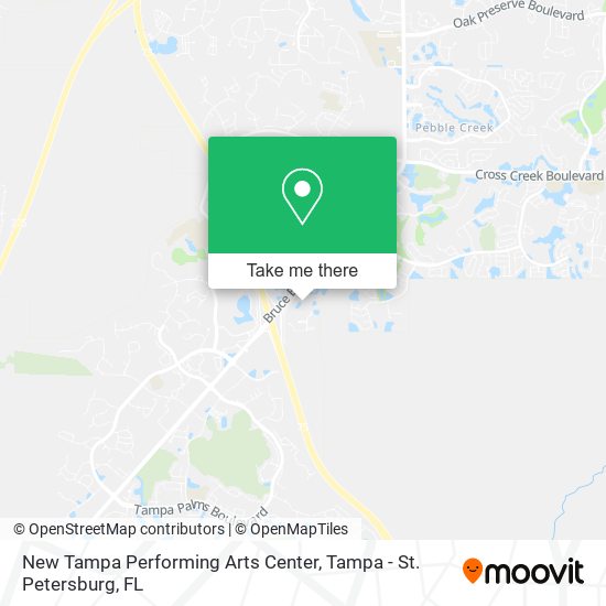 New Tampa Performing Arts Center map