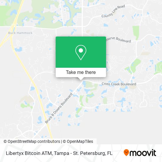 Mapa de Libertyx Bitcoin ATM