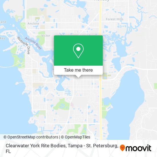 Clearwater York Rite Bodies map