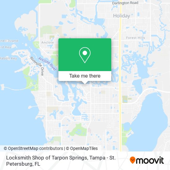 Locksmith Shop of Tarpon Springs map