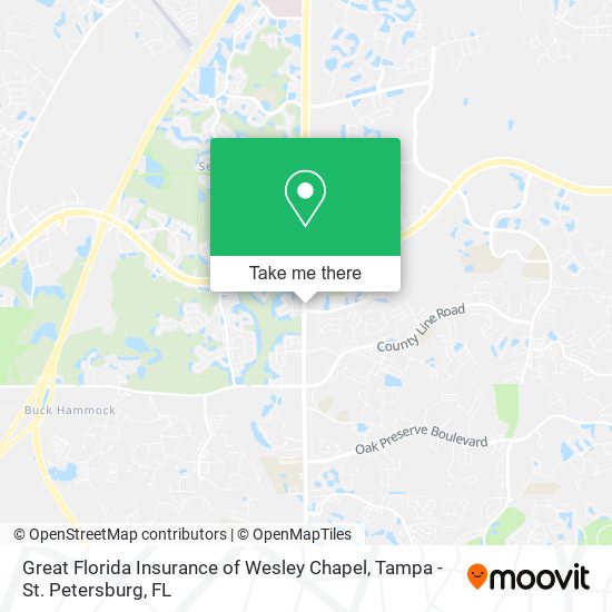 Great Florida Insurance of Wesley Chapel map