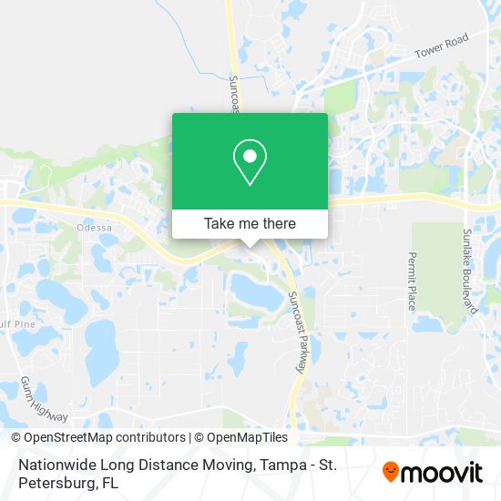 Nationwide Long Distance Moving map