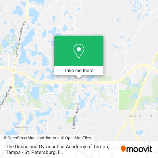 The Dance and Gymnastics Academy of Tampa map
