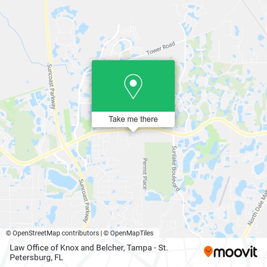 Law Office of Knox and Belcher map