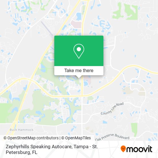 Zephyrhills Speaking Autocare map