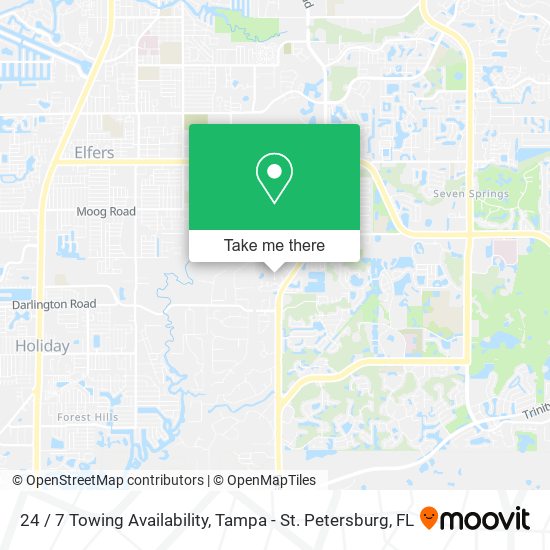 Mapa de 24 / 7 Towing Availability