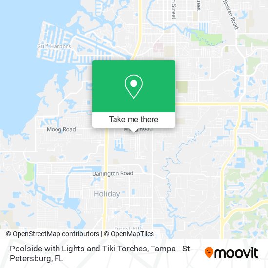 Mapa de Poolside with Lights and Tiki Torches