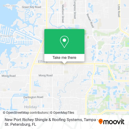 New Port Richey Shingle & Roofing Systems map