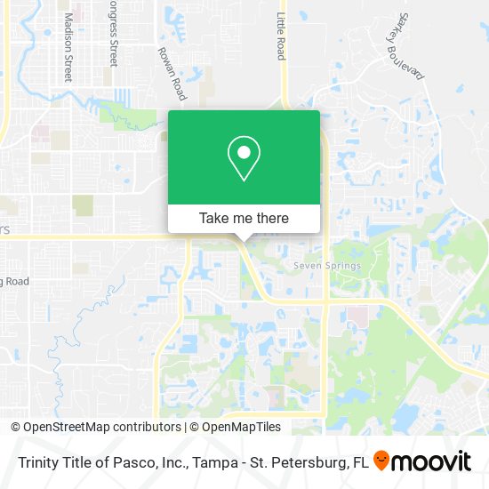 Mapa de Trinity Title of Pasco, Inc.