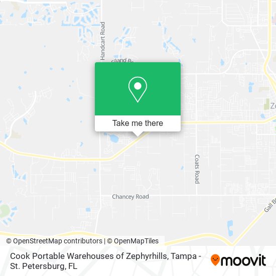 Cook Portable Warehouses of Zephyrhills map