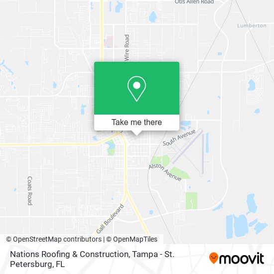 Nations Roofing & Construction map