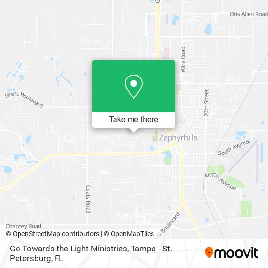 Go Towards the Light Ministries map
