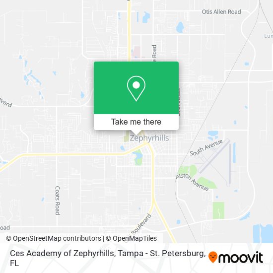 Ces Academy of Zephyrhills map