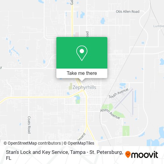 Stan's Lock and Key Service map