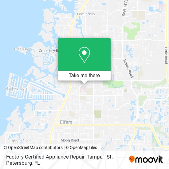 Factory Certified Appliance Repair map