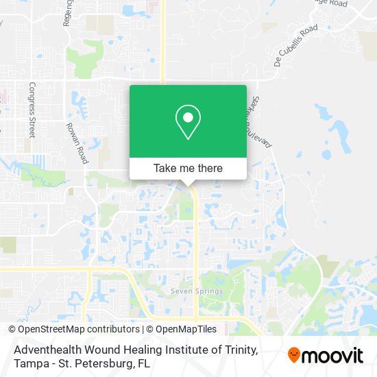 Adventhealth Wound Healing Institute of Trinity map