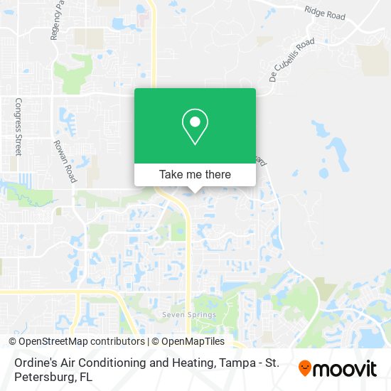 Ordine's Air Conditioning and Heating map