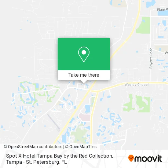 Spot X Hotel Tampa Bay by the Red Collection map