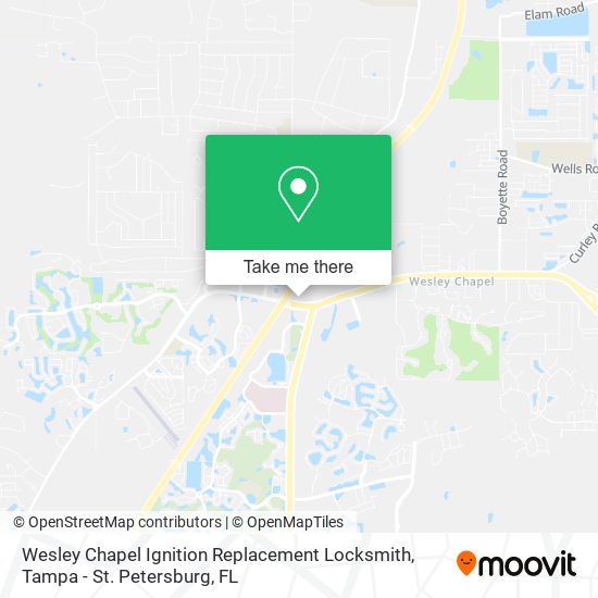 Wesley Chapel Ignition Replacement Locksmith map
