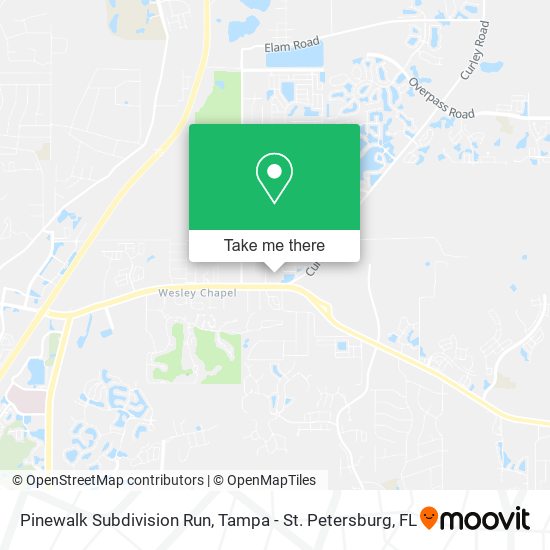 Mapa de Pinewalk Subdivision Run