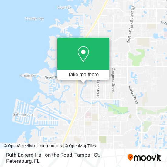 Mapa de Ruth Eckerd Hall on the Road