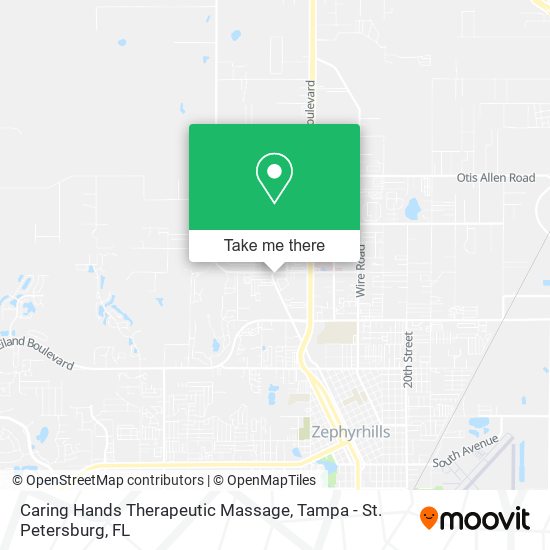 Caring Hands Therapeutic Massage map
