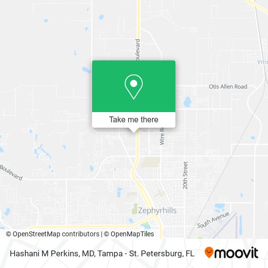 Hashani M Perkins, MD map