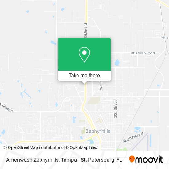 Mapa de Ameriwash Zephyrhills