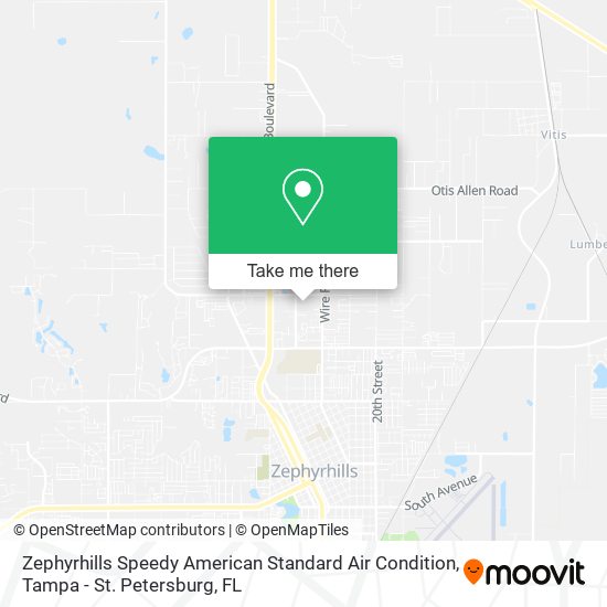 Zephyrhills Speedy American Standard Air Condition map