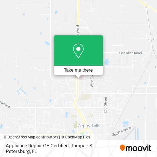Appliance Repair GE Certified map