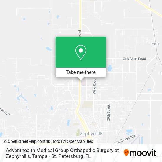 Adventhealth Medical Group Orthopedic Surgery at Zephyrhills map