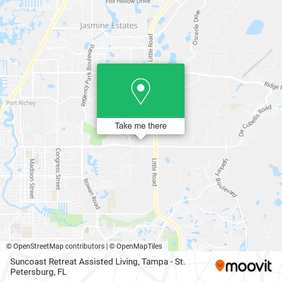 Suncoast Retreat Assisted Living map