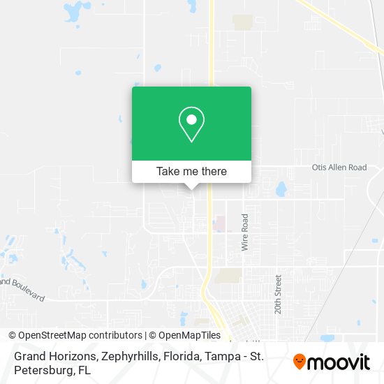 Mapa de Grand Horizons, Zephyrhills, Florida