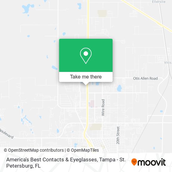 America's Best Contacts & Eyeglasses map