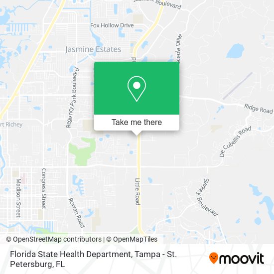 Mapa de Florida State Health Department