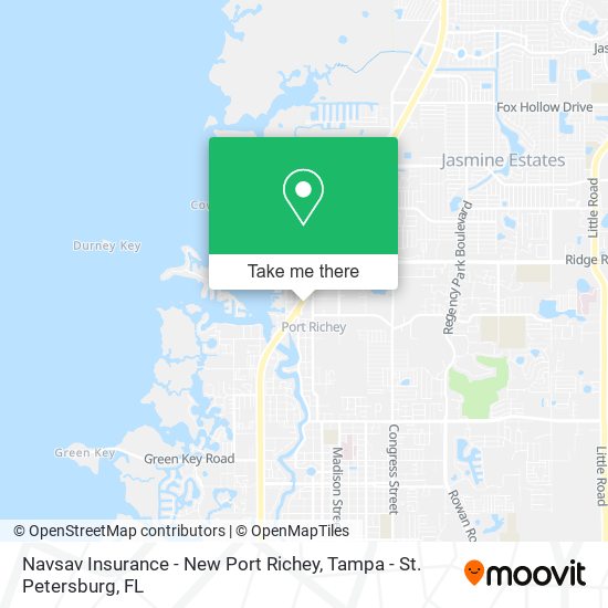 Navsav Insurance - New Port Richey map
