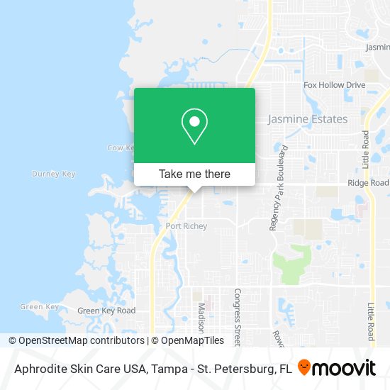Mapa de Aphrodite Skin Care USA