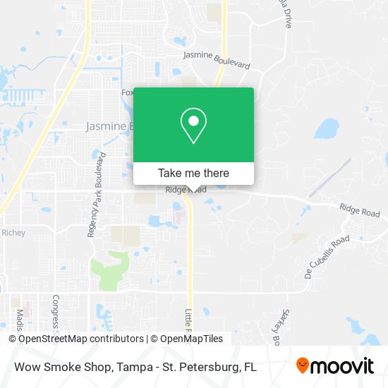 Mapa de Wow Smoke Shop