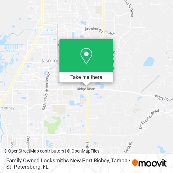 Family Owned Locksmiths New Port Richey map